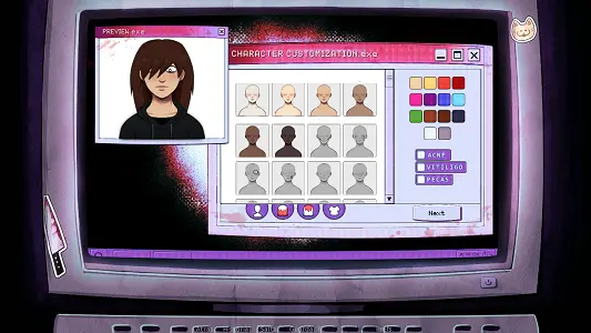 CreepyDates CHAPTER 3 screenshot showing route setup and character interaction