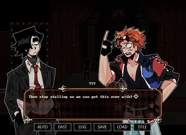 Jackpot Crash Course dramatic choice scene in the casino visual novel